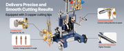 Load image into Gallery viewer, Amocart CG2-11Y Manual Pipe Cutting Machine 0.2"-2" Thick Pipe Beveling Machine w/ 82in Chain Portable Torch Beveling GasCutter