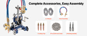 Load image into Gallery viewer, Amocart CG2-11Y Manual Pipe Cutting Machine 0.2"-2" Thick Pipe Beveling Machine w/ 82in Chain Portable Torch Beveling GasCutter