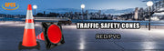 Bild in Galerie-Viewer laden, SucceBuy 36 in 6 Pack PVC Traffic Safety Parking Cones Reflective Collars Higher Warning for Traffic Control Construction Sites