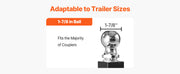 Load image into Gallery viewer, Amocart 600lbs Tongue Trailer Dolly with 16.5-22in Adjustable Height & 1-7/8 in Hitch Ball Steel Boat Mover for Moving Car Rvs