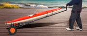 Charger l'image dans la visionneuse de galerie, Amocart 420lbs Boat Trailer Dolly Carbon Steel Kayak Mover with 15.7in Pneumatic Tires & Bracket for Moving Fishing Motorboat