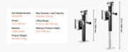 Load image into Gallery viewer, Amocart 2500Lbs Trailer Jack Swivel Bolt-on Trailer Jack with Ergonomic Handle 15in Vertical Travel for RV Yacht Trailers