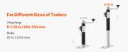 Bild in Galerie-Viewer laden, SucceBuy 2000 lbs Trailer Jack Stand 10" Lift Weld-on Pipe-Mount Bracket Support Legs Corner Steady Camper Parts for RV Yacht