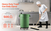 Load image into Gallery viewer, Amocart 1/2 Packs Trash Can Dolly Round Roller Base with 4 Lockable Wheels Rolling Barrel Cart Fit 20/32/44/55 Gal Containers