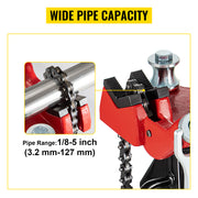 Load image into Gallery viewer, Amocart Steel Tripod Pipe Chain Vise 1/8-5in Capacity Foldable Legs Tri-Stand Bench Vice for Fixing Support Bending Metal Pipes