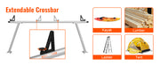 Bild in Galerie-Viewer laden, Amocart Truck Rack, 800 lbs Capacity, 71"x31" Aluminum Ladder Rack for Truck with 8 Non-Drilling C-clamps, Heavy Duty Truck Bed