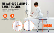Charger l'image dans la visionneuse de galerie, SucceBuy Banc de transfert pour baignoire, sièges de douche, banc de douche léger avec sièges de bain antidérapants avec accoudoir et dossier