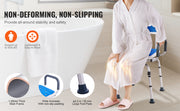 Bild in Galerie-Viewer laden, SucceBuy Swivel Shower Chair 360 Degree Adjustable with Armrest and Backrest for Shower or Bathtub Non-Slip for Elderly Disabled
