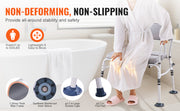 Charger l'image dans la visionneuse de galerie, SucceBuy Banc de transfert pour baignoire, sièges de douche, banc de douche léger avec sièges de bain antidérapants avec accoudoir et dossier