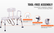 Load image into Gallery viewer, Amocart Tub Transfer Bench for Bathtub Shower Seats Lightweight Shower Bench with Non-Slip Bath Seats with Armrest and Backrest