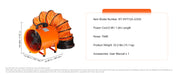 Load image into Gallery viewer, SucceBuy Industrial Exhaust Fan 10/12 inch Ventilation Fan Ventilator with 5M PVC Duct Exhaust Blower for Home Workplace Factory