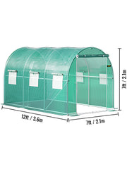 Bild in Galerie-Viewer laden, Amocart Walk-in Tunnel Greenhouse Galvanized Frame & Waterproof Cover 15x7x7/10x7x7/20x10x7/12x7x7 ft Greenhouses & Cold Frames