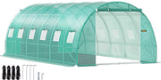 Bild in Galerie-Viewer laden, Amocart Walk-in Tunnel Greenhouse Galvanized Frame & Waterproof Cover 15x7x7/10x7x7/20x10x7/12x7x7 ft Greenhouses & Cold Frames