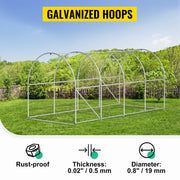 Bild in Galerie-Viewer laden, Amocart Walk-in Tunnel Greenhouse Galvanized Frame & Waterproof Cover 15x7x7/10x7x7/20x10x7/12x7x7 ft Greenhouses & Cold Frames