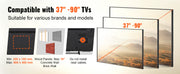 Charger l'image dans la visionneuse de galerie, SucceBuy Support TV Mural Orientable et Inclinable pour TV de 26 à 90 pouces avec Bras Articulés et Réglage Horizontal