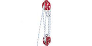 Load image into Gallery viewer, SucceBuy Twin Sheave Block & Tackle 2/5-1/2in 100Ft Braid Rope 35KN 7700LBS Lifting Trellis Rigging Cargo Slings for Garage