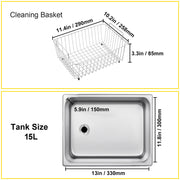 Load image into Gallery viewer, SucceBuy 15L Ultrasonic Cleaner Lave-Dishes Portable Washing Machine with Digital Timer Ultrasound Home Jewelry Clean Appliances