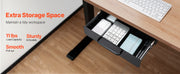 Bild in Galerie-Viewer laden, SucceBuy 13in/22in Under Desk Drawer Slide Out Desktop Storage Box Mounted Pullout Undertable Drawer Organizer for Office Home