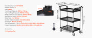 Bild in Galerie-Viewer laden, Amocart 3-Tier 300/500Lbs Rolling Utility Cart Storage Rack with Swivel Wheels Food Service Trolley for Office Kitchen Bathroom