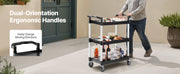 Bild in Galerie-Viewer laden, Amocart 3-Tier 300/500Lbs Rolling Utility Cart Storage Rack with Swivel Wheels Food Service Trolley for Office Kitchen Bathroom
