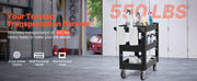 Bild in Galerie-Viewer laden, Amocart 2/3 Shelf Utility Service Cart Dolly with 360° Swivel Wheels Ergonomic Storage Handle for Warehouse/Garage/Cleaning