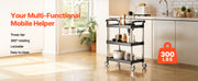 Bild in Galerie-Viewer laden, Amocart 3-Tier 300/500Lbs Rolling Utility Cart Storage Rack with Swivel Wheels Food Service Trolley for Office Kitchen Bathroom
