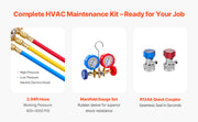 Load image into Gallery viewer, SucceBuy 3.5 CFM 4.5 CFM Vacuum Pump & Gauge Set, Single Stage Rotary Vane HVAC & Hoses for R134a R12 R22 R502a R410A R404 R407C