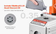 Load image into Gallery viewer, Amocart Vacuum Pump & Oil Bottle 3.5CFM/4CFM/5CFM 1-Stage or 6CFM 9CFM 2-Stage, R134a R22 R410a Systems Conditioner Maintenance