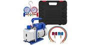 Load image into Gallery viewer, SucceBuy 3CFM 1/4HP Single Stage Air Vacuum Pump HVAC R134a R12 R22 R410a A/C Refrigeration Kit AC Manifold Gauge R134 Can Tap