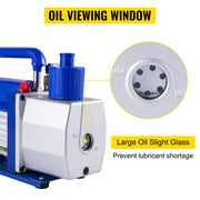 Load image into Gallery viewer, Amocart Vacuum Pump 7 CFM 1/3 HP Single Stage for R12 R22 R134a R410a Systems, 5PA Vacuum Refrigerant for Automobile Reparation