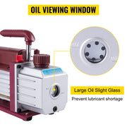 Bild in Galerie-Viewer laden, Amocart 4.5CFM 1/3HP HVAC Refrigerant Vacuum Pump Refrigeration Single-Stage Set for Household Air Conditioning Vacuum Packing