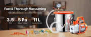 Bild in Galerie-Viewer laden, SucceBuy 3.5 CFM Single Stage Pump & 3 Gallon Vacuum Chamber Degassing Chamber Kit for Stabilizing Wood Degassing Silicone Resin