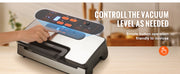 Load image into Gallery viewer, SucceBuy 90Kpa 130W Vacuum Sealer Food Packaging Machine with Free 10pcs Vacuum bags for Household Kitchen Vacuum Food Sealing