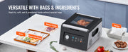 Bild in Galerie-Viewer laden, Amocart 380W Chamber Vacuum Sealer with 11.5in Sealing Length Home Use Vacuum Pump Power Packing Machine for Wet Foods Meat