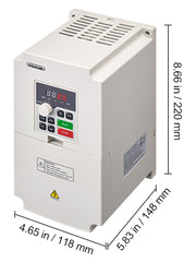 Bild in Galerie-Viewer laden, SucceBuy 2.2/3/4/7.5KW VFD Frequency Inverter 110V/220V 1/3P Input 3P Output Variable Frequency Drive CNC Motor Converter