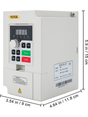 Bild in Galerie-Viewer laden, SucceBuy 2.2/3/4/7.5KW VFD Frequency Inverter 110V/220V 1/3P Input 3P Output Variable Frequency Drive CNC Motor Converter