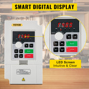Load image into Gallery viewer, Amocart 2.2/3/4/7.5KW VFD Frequency Inverter 110V/220V 1/3P Input 3P Output Variable Frequency Drive CNC Motor Converter