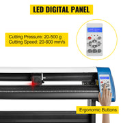 Bild in Galerie-Viewer laden, Amocart 53"/34"/28"4MB Semi-Automatic Cutter Vinyl Cutting Plotter Machine Laser Positioning 3 Interface W/ SIGNMASTER Software