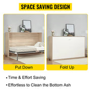 Charger l'image dans la visionneuse de galerie, Amocart Murphy Wall Bed Hardware Kit Spring Mechanism Horizontal Stainless queen Size With 2 Steady Bed Legs Quick Set Up White