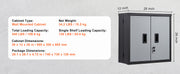 Load image into Gallery viewer, Amocart Foldable Wall Cabinet Metal Garage Locker Mounted Tool Chest Adjustable Shelf Magnetic Door for Warehouse Office Home