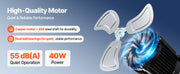 Charger l'image dans la visionneuse de galerie, SucceBuy Ventilateur mural industriel haute vitesse Ventilateur mural étanche avec pales en aluminium pour atelier, entrepôt, serre
