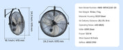 Bild in Galerie-Viewer laden, Amocart Industrial Wall Mount Fan High Velocity Waterproof Wall Fan with Aluminum Blades for Workshop Warehouse Greenhouse