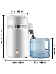 Load image into Gallery viewer, Amocart 4L Water Distiller Purifier Filter Dispenser Heating Drinking Bottle Softener Stainless Steel Home Appliance for Offic