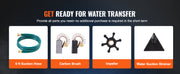 Charger l'image dans la visionneuse de galerie, Amocart Water Transfer Pump 120V AC 360GPH 1/10 HP Portable Electric Utility Pump for Garden, Rain Barrel, Pool, Pond, Aquarium