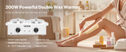 Charger l'image dans la visionneuse de galerie, SucceBuy Double chauffe-cire 1200ML double chauffe-cire professionnel pour l'épilation Chauffe-cire électrique réglable pour la maison