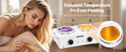 Load image into Gallery viewer, Amocart Double Wax Warmer 1200ML Professional Dual Wax Warmer for Hair Removal Adjustable Electric Waxing Heater Pot for Home