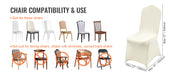 Load image into Gallery viewer, Amocart 30/50PCS Ivory Stretch Spandex Folding Chair Covers Universal Fitted Chair Cover Removable Protective Slipcovers