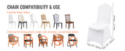 Bild in Galerie-Viewer laden, Amocart 12/30/50/100Pcs Wedding Chair Cover Spandex Stretch Slipcover for Restaurant Banquet Dining Party White Chair Cover