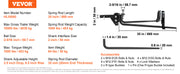 Bild in Galerie-Viewer laden, Amocart 1000/1500 lbs Distribution Hitch Load Leveling 4 Towing Tongue Distributing Hitches Kit with Sway Control for Trailer