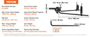 Bild in Galerie-Viewer laden, Amocart 1000/1500 lbs Distribution Hitch Load Leveling 4 Towing Tongue Distributing Hitches Kit with Sway Control for Trailer